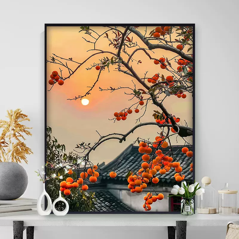 油絵　『柿』 1_3906042c3d8732d1dd1e18e22933