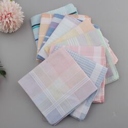 3-Pack Men's Cotton Handkerchiefs, Women's Pure Cotton Handkerchiefs, Square Towels, Children's Small Size, Old-Fashioned, Soft and Sweat-Absorbent