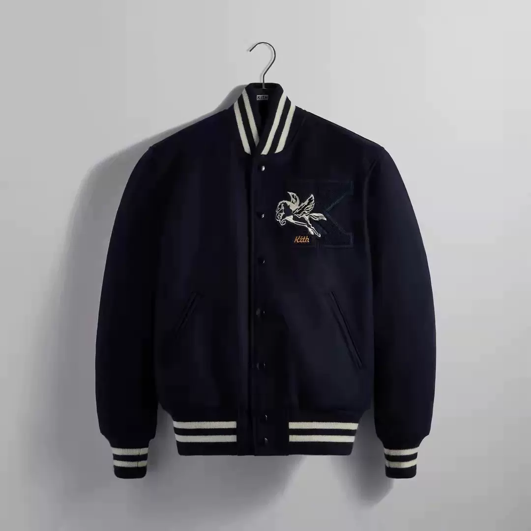 现货KITH for Golden Bear Classic Wool 飞马金熊棒球服