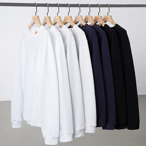 
Solid color American solid color 320G heavy Solona basic bottoming shirt round neck long sleeve simple T-shirt for men and women in spring and autumn