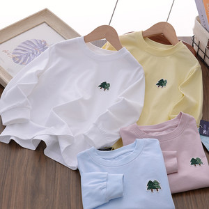
Boys' long-sleeved T-shirt spring and autumn 2026 new children's clothing pure cotton tops medium and large children's casual round neck bottoming shirts