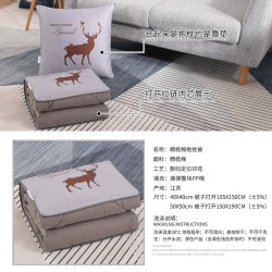 Hot selling Nordic multifunctional pillow quilt dual-purpose car sofa cushion quilt office pillow lunch break discount