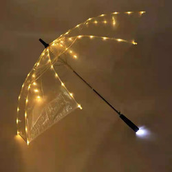 Outdoor Shooting Automatic Umbrella Wedding Photography Stage Prop Umbrella Led Night Signal Umbrella Children's Light-Up