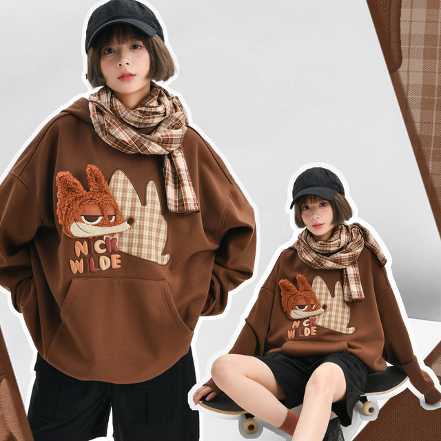 Nickelodeon co-branded Mori Tribe original velvet sweatshirt hooded ...