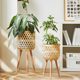 Nordic Bamboo Flowerpot Flower Stand Living Room Plant Flower Basket Decoration Monstera Balcony Ornament Internet Celebrity Floor Stand