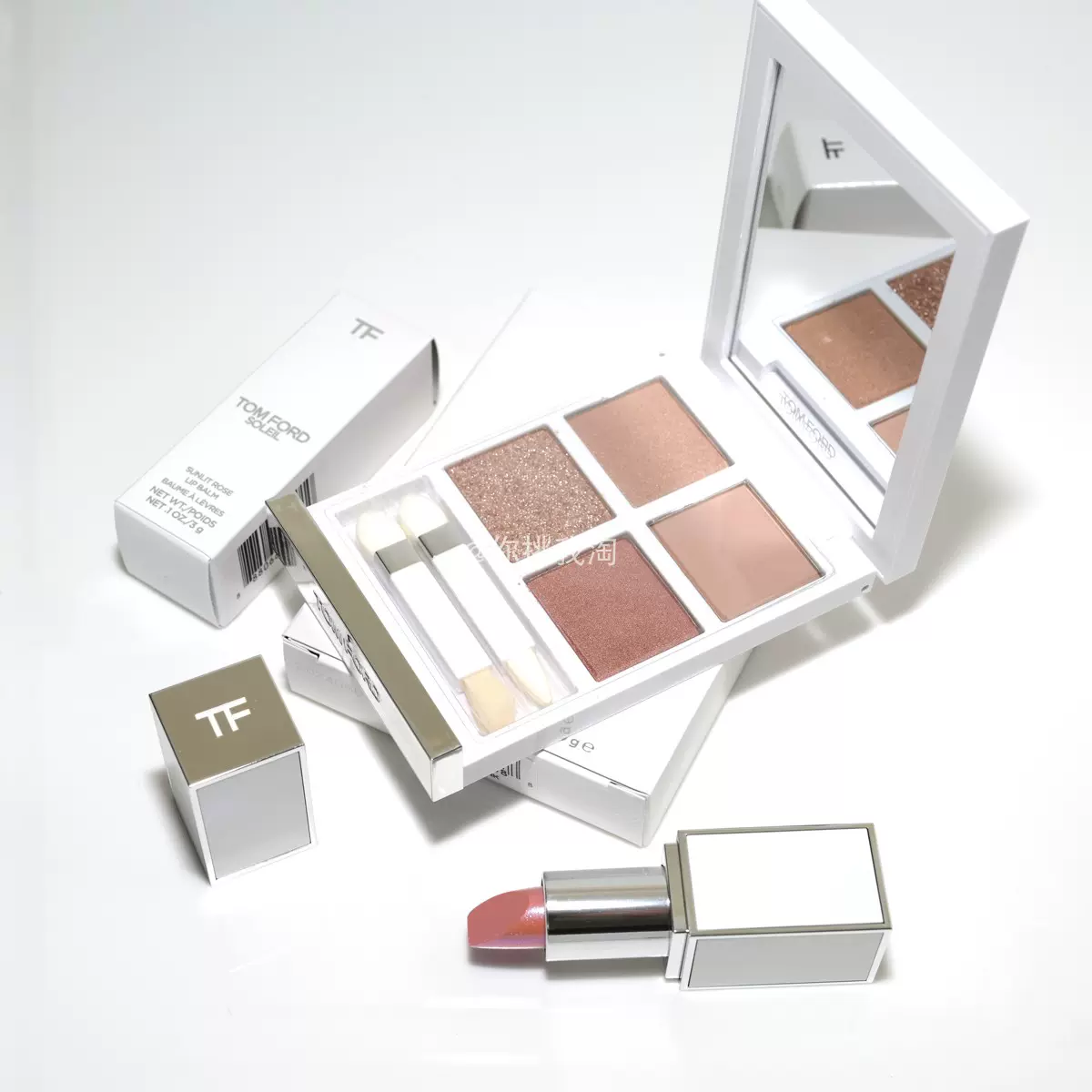 現貨tom Ford Tf限量雪映流光白殼眼影盤白管潤脣膏