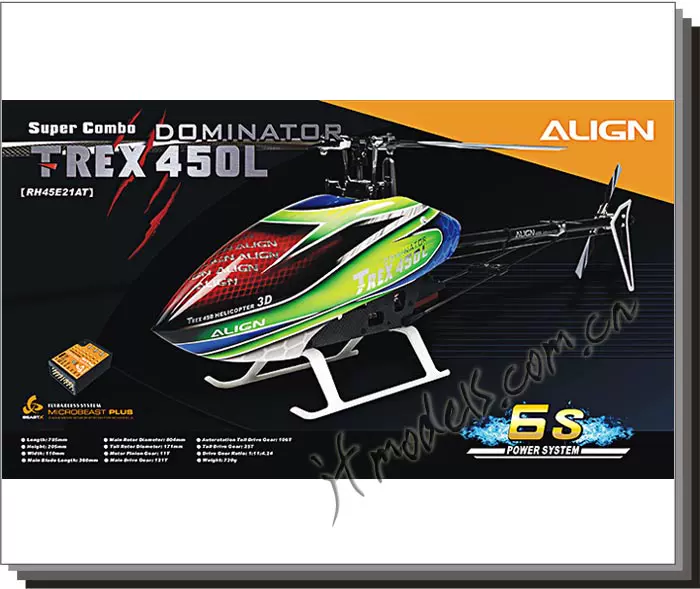 亚拓ALIGN T-REX 450L Dominator 电动遥控直升机高級套裝版6S-Taobao