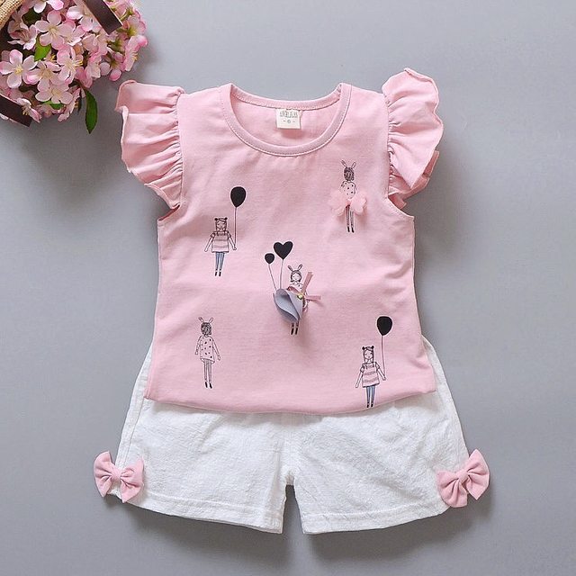 Children's clothing girls summer clothing set 2023 new baby 1-2-3-4-5 ...