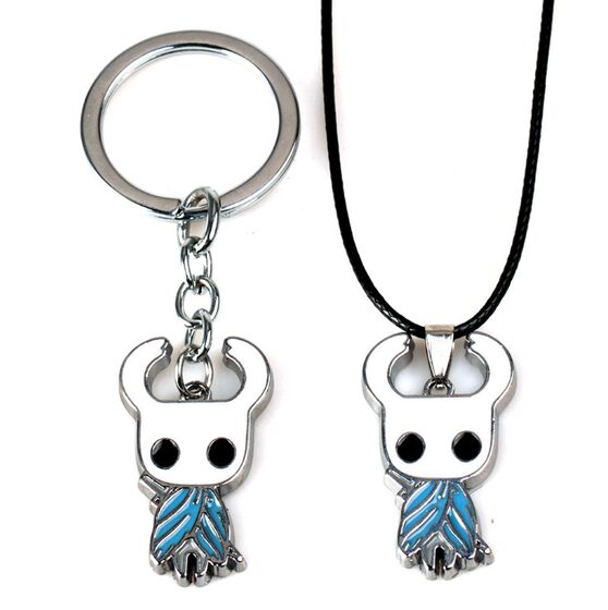 
Game peripherals Hollow Knight keychain protagonist image alloy necklace pendant