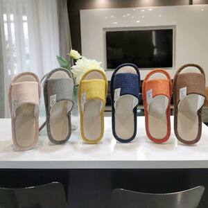 Spring and Summer Four Seasons Cotton, Mainer Soldiers Slipper Women's Couple Home Furnishing Insole Home Anti -Slip Flax Sweet Shoes Men's Men
