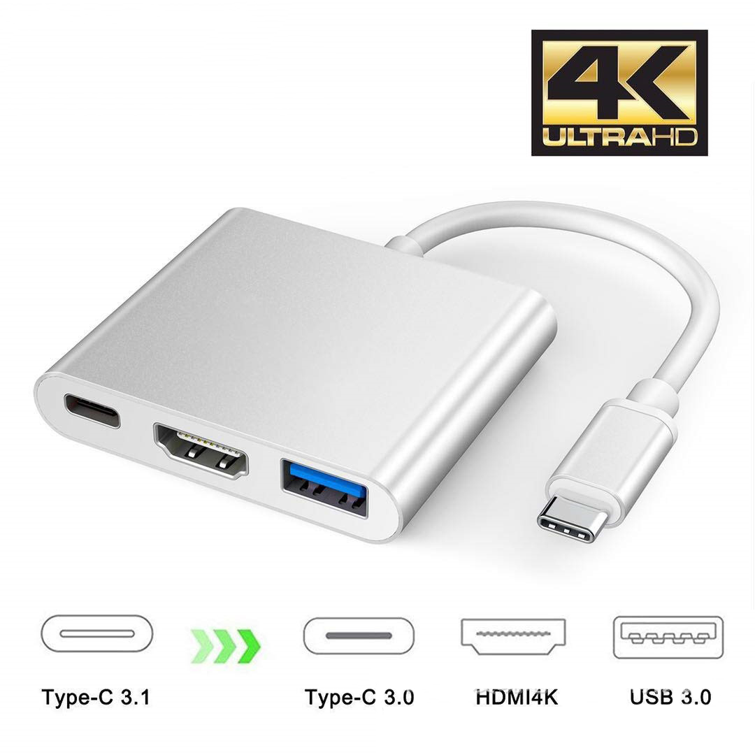 Ʈ   Ʈ, TYPE-C HDMI, USB 3-IN-1, 4K 