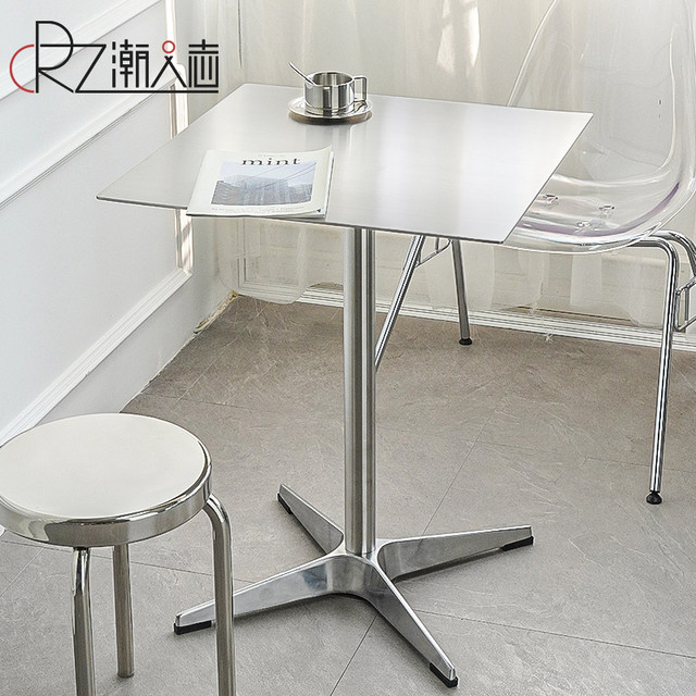 Nordic light luxury dining table household small apartment round square ...