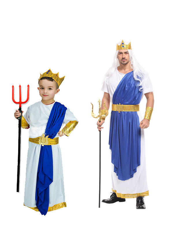 Poseidon/Zeus Kids Halloween Costume Chant the Flag
