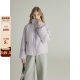 Thirty -three solid color simple hatless down jackets women autumn and winter new loose and warm thick jacket
