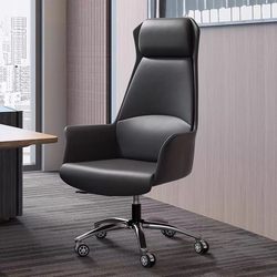Light Luxury Office Chair for Long Sitting, Reclining Leisure Simple Computer Chair, Comfortable Backrest Swivel Chair, Business Sofa Seat