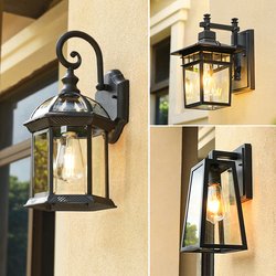 Outdoor Wall Lamp Waterproof Villa Courtyard Lamp Solar 2025 Trendy New Model Gate Pillar Wall Lamp Outdoor Perimeter Wall