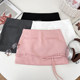 Sweet and pure lace-up bow with high waist slim skirt anti-exposure short skirt hip-cover skirt for women in summer