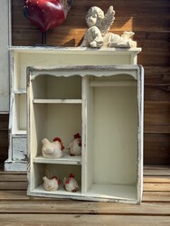 Special Offer! Vintage Doll Cabinet ~ Miniature Display Cabinet ~ Solid Wood Tabletop Small Cabinet ~ Doll Wardrobe