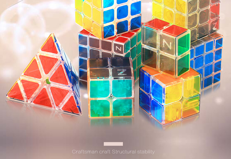Zcube 透明3x3ルービックキューブ - スムーズなマジックパズル