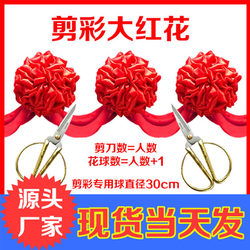 Opening Ribbon-Cutting Ceremony Large Red Flower Ball Hydrangea Props and Supplies Simple Standard Package