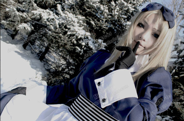 aph Hetalia Belarus Natasha maid costume cosplay costume free gloves