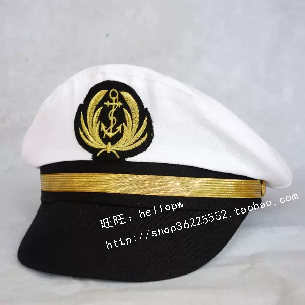 复古男女复古海军帽船长帽军帽水兵帽夜店制服空军帽i