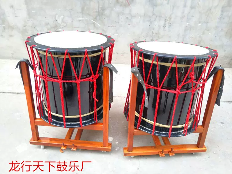 締太鼓 二丁掛け ロープ 和太鼓 締め太鼓 taiko 立ち台付き - 和楽器