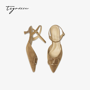 
The Sixth Sense 26 spring and summer new heightening 4-pointed high-heeled sandals commuter temperament single shoes T76124A-03