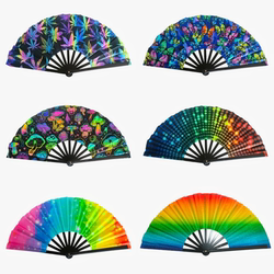 33cm Kung Fu Fan Personalized Plastic Fan Ribs Advertising Fan Chinese Style Folding Fan Large Size Dance Fan