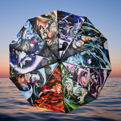 Demon Slayer Merchandise Umbrella Automatic Cartoon Anime Sun and Rain Umbrella Sun Protection Folding Uv Protection Umbrella One Piece