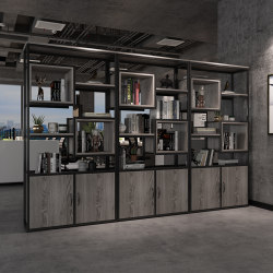 Company Partition Wall Shelf Office Wrought Iron Screen Partition Simple Hollow Display Rack Living Room Flower Stand Bookcase