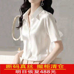 Dynamic Goody Silk Shirt Women's Top 2026 Summer New French Style Mulberry Silk Light Luxury Solid Color Professional Shirt