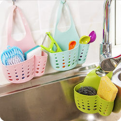 Adjustable Snap-On Faucet Multi-Purpose Storage Hanging Basket Kitchen Draining Basket Storage Rack Sink Hanging Bag