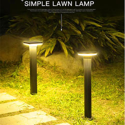 Lawn Lamp with Power Connection, Outdoor Waterproof Landscape Courtyard Lamp, Led Modern Minimalist Villa Public Garden Solar Ground Lamp