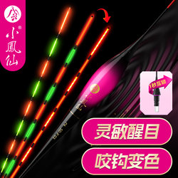 Xiaofengxian Bite-Indicating Color-Changing Led High-Sensitivity Electronic Super Bright Night Fishing Float for Crucian Carp, Dual-Use Day and Night