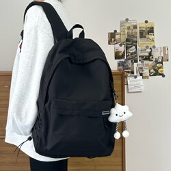 Backpack Is Simple and Versatile, Large-Capacity Travel Backpack for Women, Casual Japanese Style, Junior High School Students, High School Students, College Students, School Bag for Men