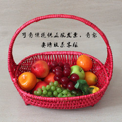 Rattan Hand-Held Picking Basket, Flower Basket, Wicker Egg Basket, Supermarket Storage Basket, Packaging Gift Basket, Snack Storage Basket