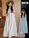 Sleeveless vest dress for women in summer 2025 new style of seaside vacation high-end halter neck sling beach skirt