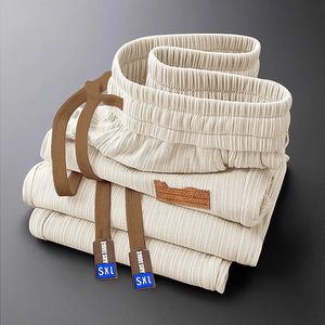 
Ice silk pants for men's summer thin quick-drying sports large size trousers Korean style cool and versatile draping straight pants