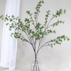 Artificial Hanging Bell-Shaped Branch, Large Branch with Realistic Texture, Mini Multi-Petal Leaf Branch, Fake Plant, Horse-Dranker Tree, Seven-Star Leaf, Artificial Green Plant