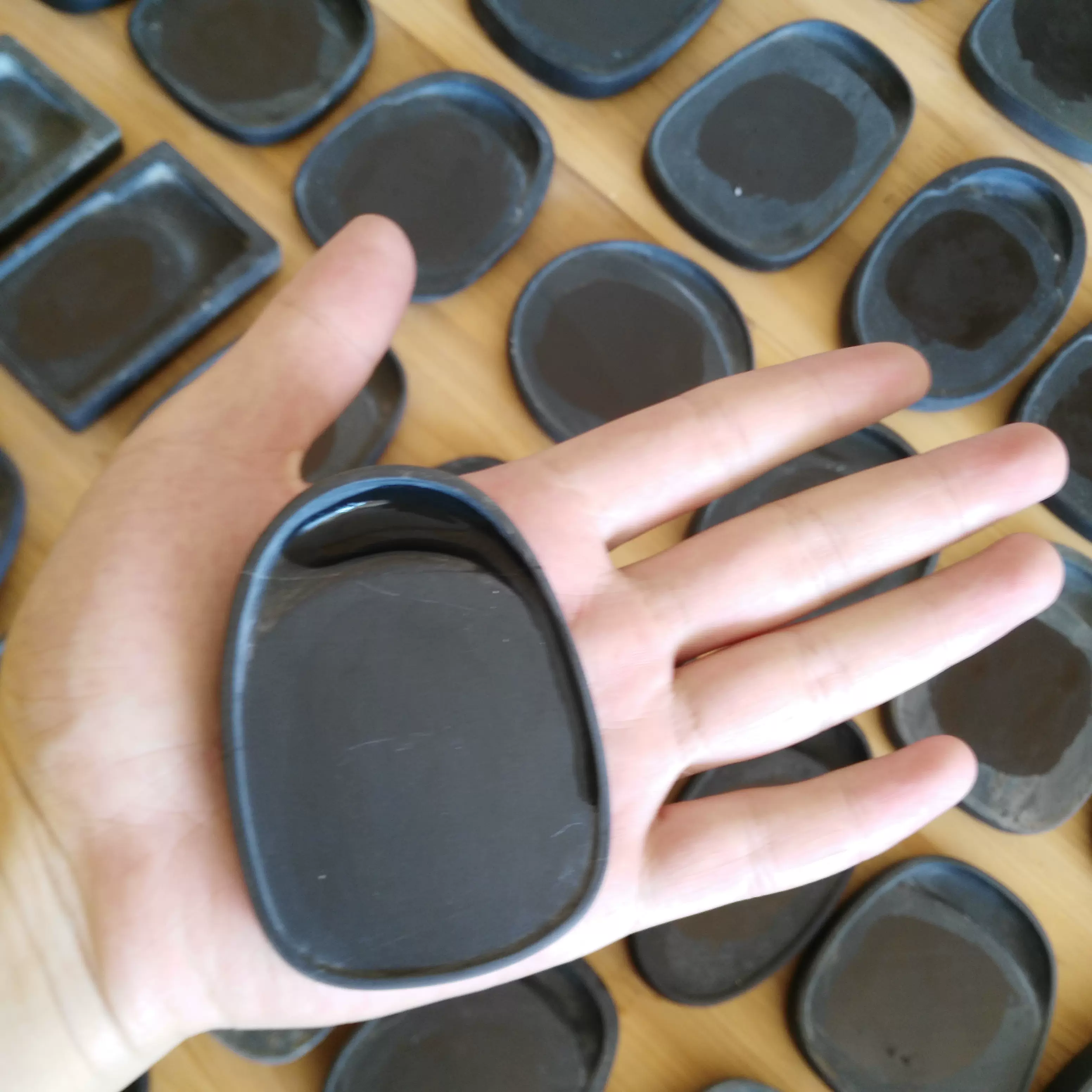 歙砚老坑龙尾砚台眉纹罗纹金星水波水舷入门初学者端砚磨墨