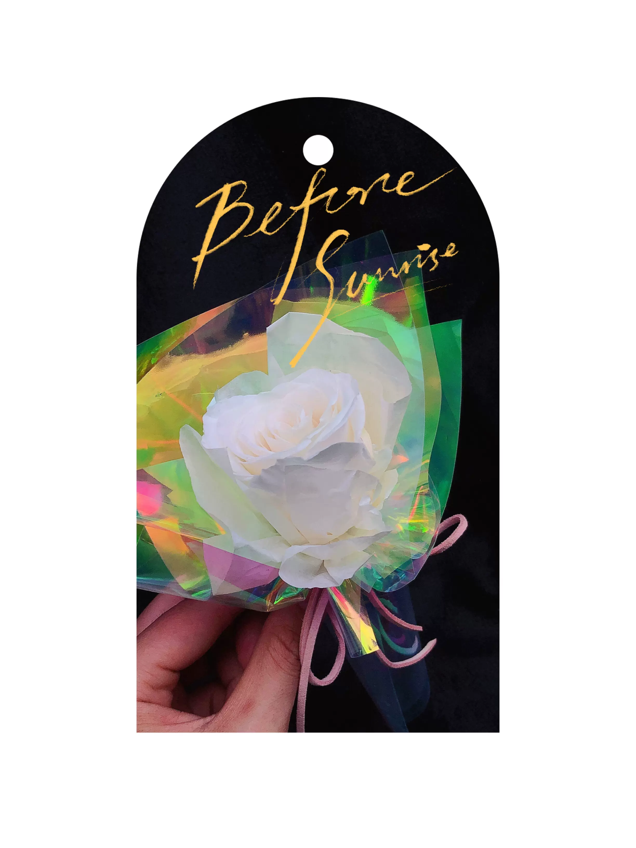 Sunrise 日出白玫瑰永生花ins小花束纪念日礼物装饰道具摆件