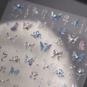 Butterfly Starlight S three -dimensional Nail Patching Relief Back Plastic Nail Patch Notebook Computer Stationery Tablet Mobile Patch