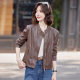 2025 new motorcycle leather jacket for women cool style stand collar short wallet sheepskin leather XP JK3963