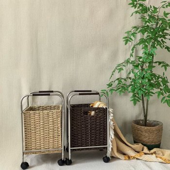 
Dirty clothes basket storage rack movable trolley multi-functional storage rack home bag storage cabinet under the table