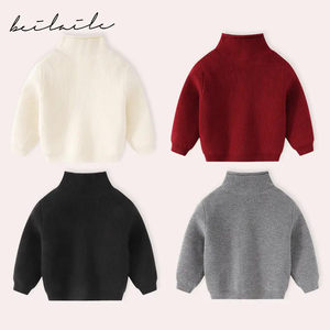 
Boys and girls turtleneck sweaters, warm sweaters, baby turtleneck tops, winter clothes, baby and children's bottoming shirts, thickened