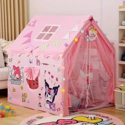 My Melody Kuromi Children's Tent Girls' Indoor Playhouse Small House Toy House Birthday Gift for Sleeping Apart