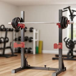 Adjustable Home Gym Equipment: Bench Press Rack, Split Squat Rack, Barbell Rack, Integrated Fitness Weightlifting Bench