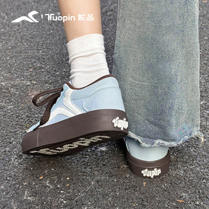 
Tuopin canvas shoes for women 2026 spring new original thick-soled whiteboard shoes casual versatile student sports shoes