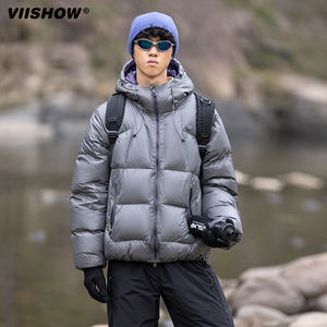 
VIISHOW Winter High Puff Warm Extreme Cold Down Jacket for Men and Women 2025 Winter Lightweight Windproof Hooded Bread Jacket